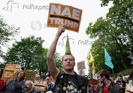 Protest against the visit of U.S. President Donald Trump, in Edinburgh