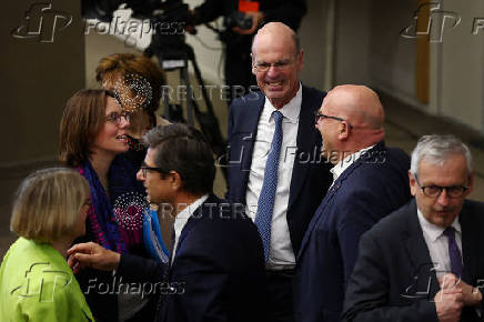 French PM and members of government attend a conference on public finances in Paris