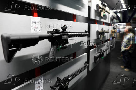 FILE PHOTO: Saint Victor AR-15 Rifle is displayed in Houston, Texas