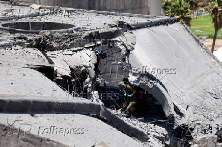 Aftermath of a missile strike from Iran on Israel, at Soroka Medical Center, in Beersheba