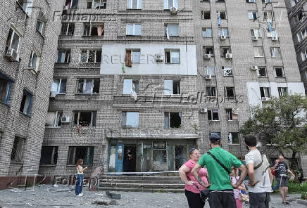 Aftermath of a Russian missile attack in Dnipro