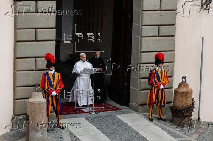 Pope Leo XIV leads Angelus prayer at Castel Gandolfo