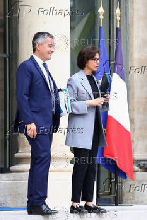 Weekly cabinet meeting at the Elysee Palace in Paris