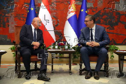 Austria's Chancellor Christian Stocker visits Serbia