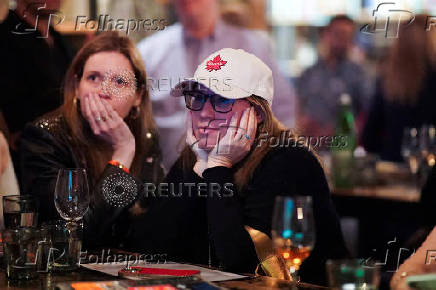 Canadian election watch party, in New York