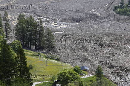 Aftermath of Birch Glacier collapse in Switzerland
