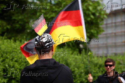Right-wing protest at Mitte district in Berlin