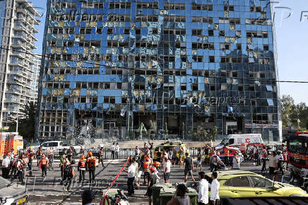 Aftermath of a strike from Iran on Israel, in Ramat Gan