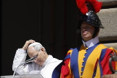 Pope Leo XIV leads Angelus prayer at Castel Gandolfo