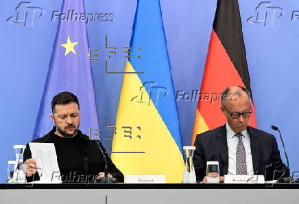 Ukraine's President Zelensky visits Berlin
