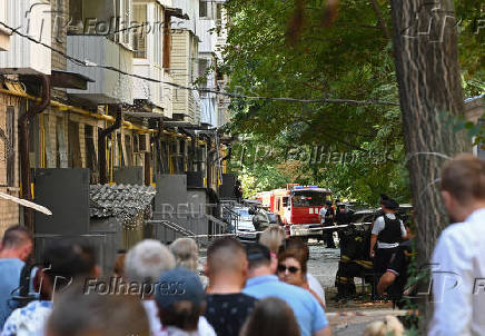 Drone hits a residential building in Rostov-on-Don