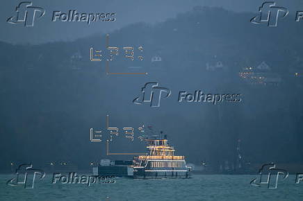 Illuminated ferry starts operating in Hungary