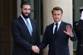 French President Macron receives Syria interim leader Ahmed Al-Charaa