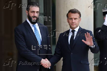 French President Macron receives Syria interim leader Ahmed Al-Charaa