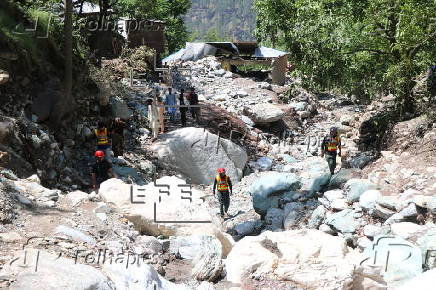 Several people dead in Pakistan-administered Kashmir following storms and landslides