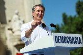 Spain's opposition party, the PP, holds a protest against the government of Prime Minister Pedro Sanchez, in Madrid