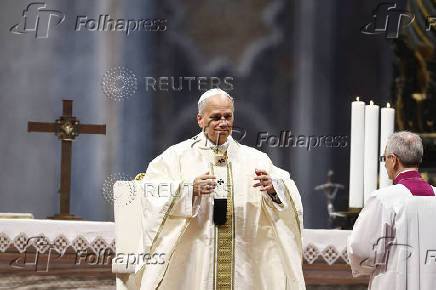 Pope Leo XIV celebrates a Mass for the Jubilee of Sport in St. Peter's Basilica, at the Vatican