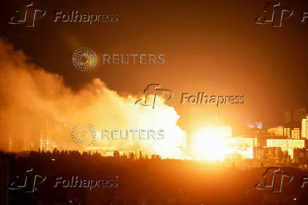 Russian drone and missile strike in Kyiv