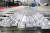 FILE PHOTO: Magna Aluminum Profile's new facility is North America's fully-electric and automated aluminum extrusion line, in Salaberry de Valleyfield