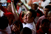 Salvador Nasralla, presidential candidate for Honduras' Liberal Party, attends his party's national convention, in San Pedro Sula