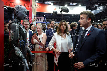 French President Emmanuel Macron at the Vivatech conference in Paris