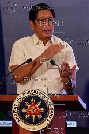Philippine President Marcos holds press conference in Manila