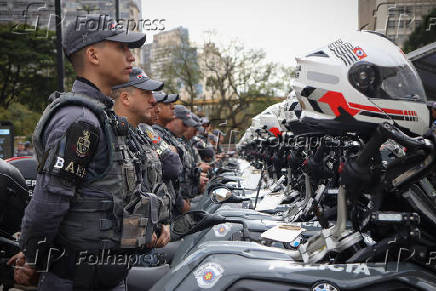 Entrega das câmeras nas motos da PM e GCM de São Paulo