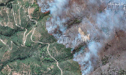 Satellite imagery of wildfires in southern Europe, Turkey and Syria