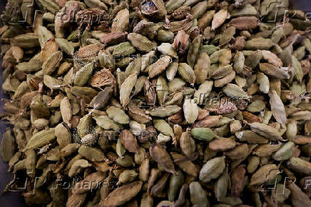 Cardamom pods are pictured at Spice Kitchen, as the company reacts to U.S President Donald Trump's tariffs, in Liverpool