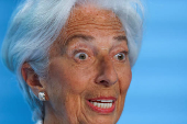 ECB President Lagarde addresses the media, in Frankfurt