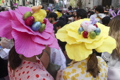 Easter Parade and Bonnet Festival takes place outside St. Patrick's Cathedral