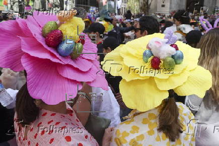 Easter Parade and Bonnet Festival takes place outside St. Patrick's Cathedral