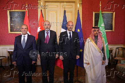French Foreign Minister Barrot meets counterparts from Egypt, Jordan, and Saudi Arabia, in Paris