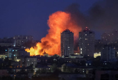 Russian drone and misille strike in Kyiv