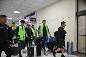 Bolivian soccer team back home after being held unexpectedly in Venezuela, in El Alto