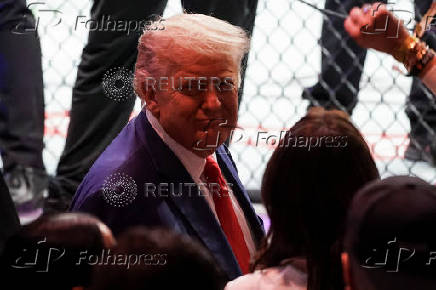 U.S. President Trump attends the UFC 316 event, in Newark