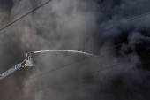 Aftermath of a Russian drone attack in Kyiv