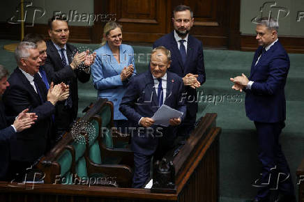 Polish PM Tusk speaks ahead of confidence vote in Warsaw