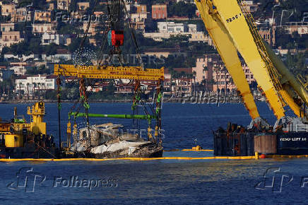 Recovery of Mike Lynch's sunken yacht 'Bayesian' from Sicilian waters