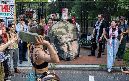 Protest against Prime Minister of Israel Benjamin Netanyahu's visit to Washington
