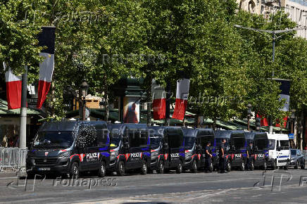 Security in Paris ahead of FIFA Club World Cup final and Bastille Day celebrations.