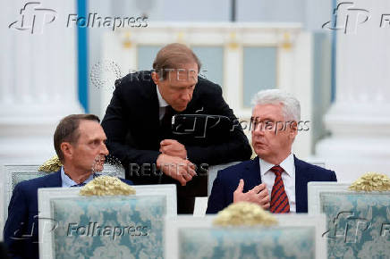 Russian President Vladimir Putin holds a meeting with members of Russia's top leadership in preparation for the upcoming Russia-US summit, in Moscow