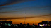 Vista do pôr do sol em Brasília