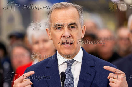 Canada's Prime Minister Mark Carney makes a campaign stop in Saint-Eustache