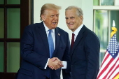 Norway's Prime Minister Jonas Gahr Store meets US President Trump at White House