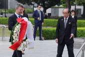 Denmark's King Frederik X pays respects to atomic bomb victims at Hiroshima Peace Memorial Park