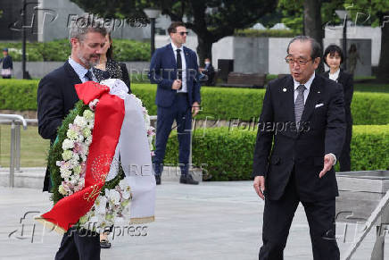 Denmark's King Frederik X pays respects to atomic bomb victims at Hiroshima Peace Memorial Park