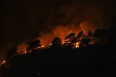 Montaña de Santa Lucía sufre incendio forestal