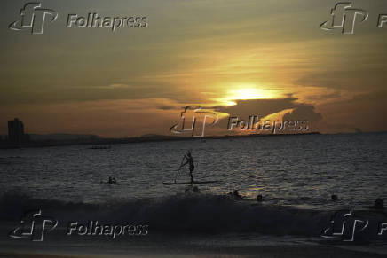 Por do Sol na Beira Mar