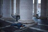 St. Peter's Square ahead of the conclave to elect the next pope as seen from Rome